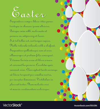 Card with the text for Easter vector image