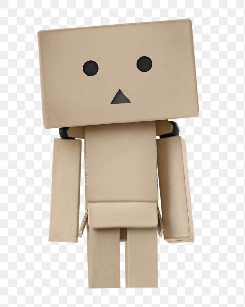 Cardboard box robot png sticker, | Free PNG - rawpixel