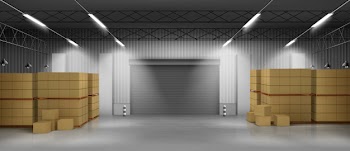Cardboard boxes in warehouse 3d realistic vector Free Vector