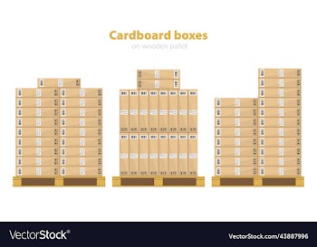 cardboard boxes on wooden pallets carton parcel