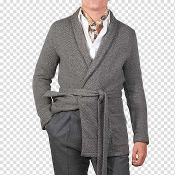 Cardigan Collar Belt Shawl Grey, belt transparent background PNG clipart