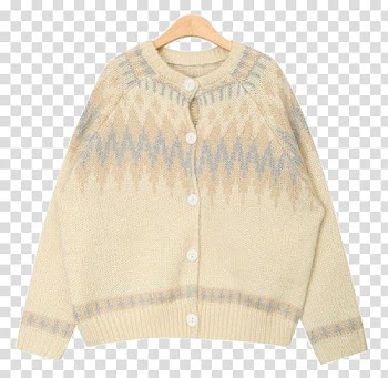 Cardigan Winter Student Coat Polo neck, Snow Maiden transparent background PNG clipart