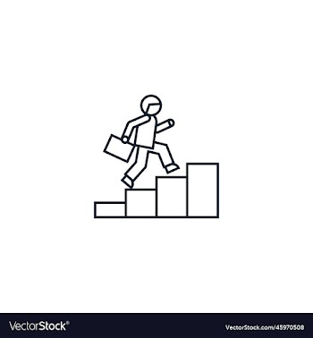 career growth creative icon line from success