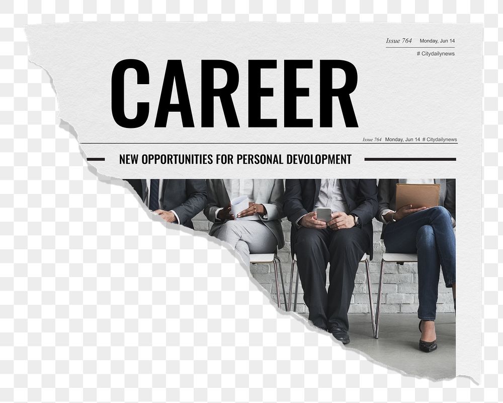 Career png newspaper sticker, business | Free PNG - rawpixel