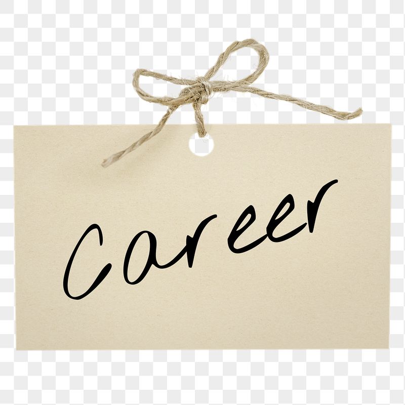 Career word, brown paper with string | Free PNG - rawpixel