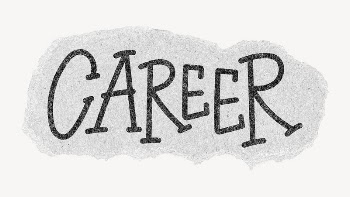 Career word, ripped paper typography | Free PSD - rawpixel