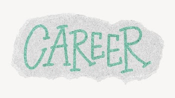 Career word, ripped paper typography | Free PSD - rawpixel