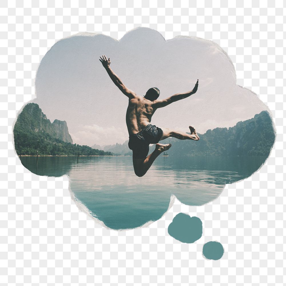 Carefree man png sticker, jumping, | Free PNG - rawpixel