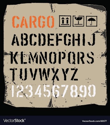 Cargo font vector image