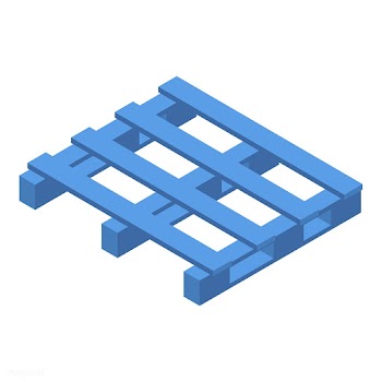 Cargo pallet isolated on background | Free stock vector - 393231