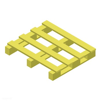 Cargo pallet isolated on background | Free stock vector - 393266