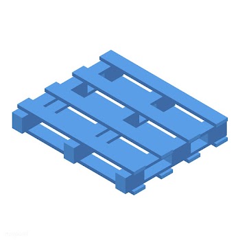 Cargo pallet isolated on background | Free stock vector - 393300