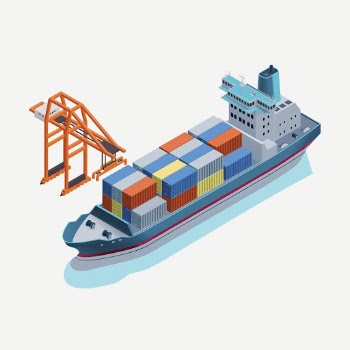 Cargo ship clipart, logistics collage | Free PSD - rawpixel