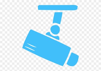 Caribbean Blue Security Camera 2 Icon - Camera Icon Blue White