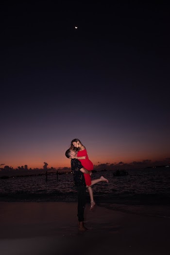 Carleigh (@carleighelise) and I (@rpnickson) enjoying the Maldivian sunset