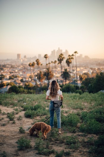 Carleigh, Odie and I out for a walk in East Los Angeles.