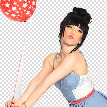 Carly Rae Jepsen, woman holding balloon transparent background PNG clipart