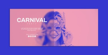 Carnival banner mockup Free Psd