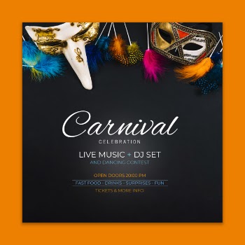 Carnival cover template Free Psd