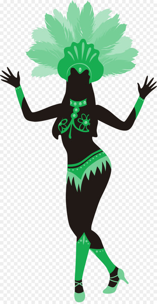 Carnival in Rio de Janeiro Caribbean Brazilian Carnival Costume Silhouettes - Brazil Rio Olympics dancer 