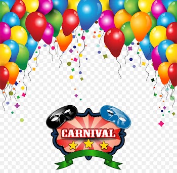 Carnival of Venice Balloon Mask - Color Carnival balloon background vector 