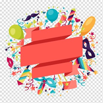 Carnival Poster Circus Illustration, Creative carnival poster decorative background material, balloons and ribbons animated transparent background PNG clipart