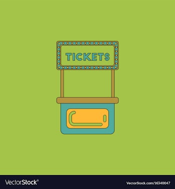 Carnival ticket booth vector image
