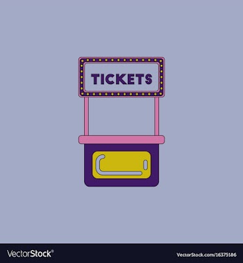 Carnival ticket booth vector image