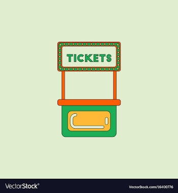 Carnival ticket booth vector image