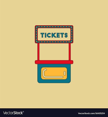 Carnival ticket booth vector image