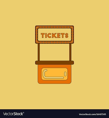 Carnival ticket booth vector image