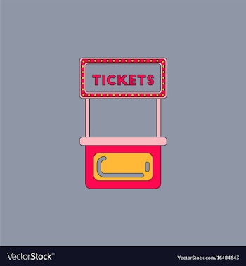 Carnival ticket booth vector image