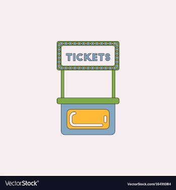 Carnival ticket booth vector image