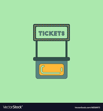 Carnival ticket booth vector image