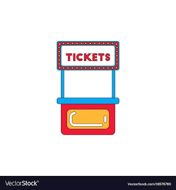 Carnival ticket booth vector image