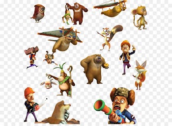 Carnivora Horse Collage Illustration - Bear haunt creative animated characters 