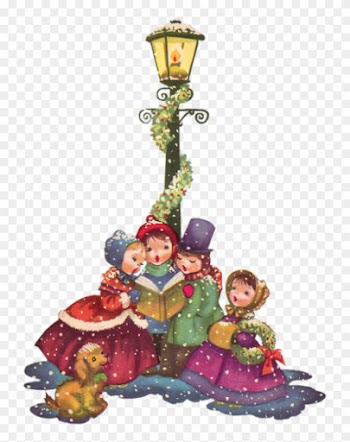 Caroler, Vintage Santas, Vintage Christmas, Merry Christmas, - Christmas Carol Singer Cards
