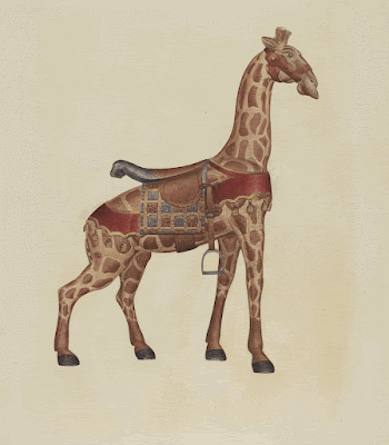 Carousel Giraffe (c. 1939) by Henry | Free Photo - rawpixel