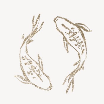 Carp fish gold glitter line | Free Photo - rawpixel