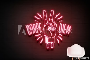 Carpe diem neon sign