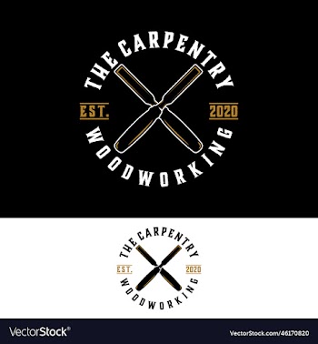 carpentry woodworking tool wood logo template