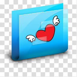 Carpetas blue y pink, heart folder illustration transparent background PNG clipart