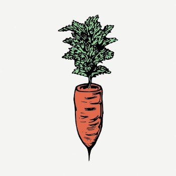 Carrot collage element, vintage vegetable | Free PSD - rawpixel