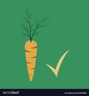 Carrot flat icon carrot icon on background veg vector image