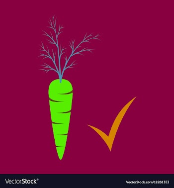 Carrot flat icon carrot icon on background veg vector image