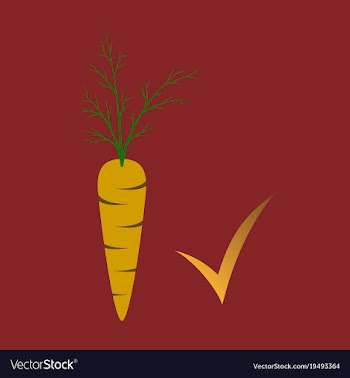 Carrot flat icon carrot icon on background veg vector image