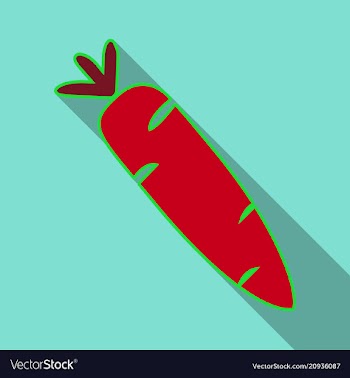 Carrot icon organic vector image