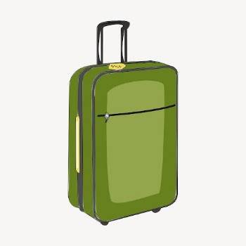 Carry on luggage clipart, collage | Free PSD - rawpixel