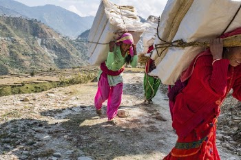 Carrying Lokta bark paper, Kailash, | Free Photo - rawpixel