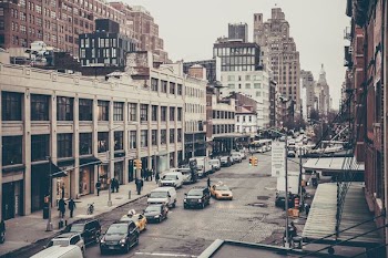 cars near buildings